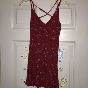 Floral crisscross strap dress